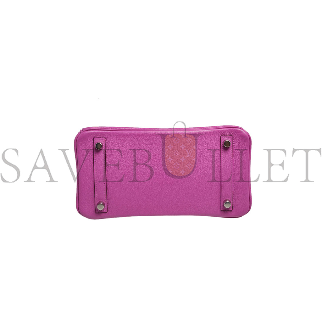 H**mes magnolia leather palladium plated birkin 25 bag (25*22*13cm)